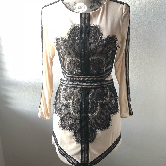 Chicwish Dresses & Skirts - [ Chicwish ] The Perfect Nude / Lace bodycon dress